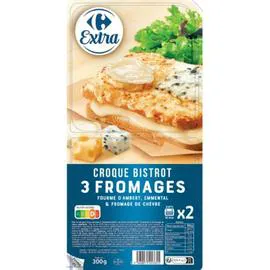 Croque Monsieur bistrot 3 fromages (2x150g)