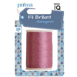 LA BROSSE ET DUPONT, PRIMA Fil brillant rose 100m l'unité