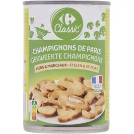 CARREFOUR CLASSIC' Champignons de Paris pieds & morceaux 230g