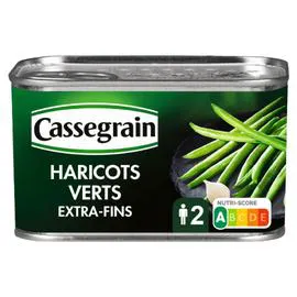 CASSEGRAIN Haricots verts extra-fins cueillis main 220g