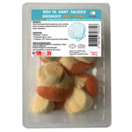 Noix de Saint Jacques sauvages avec corail (220g)