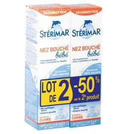 Pulvérisateur du nez bébé Décongestion de 0 à 3 ans, à l'eau de mer 100% naturelle (200ml)