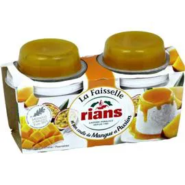 Fromage frais faisselle mangue/passion (2x120g)