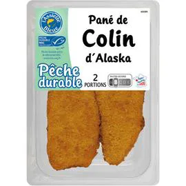 L'ASSIETTE BLEUE Assiette Bleue Pané de Colin d’Alaska msc x2 200g