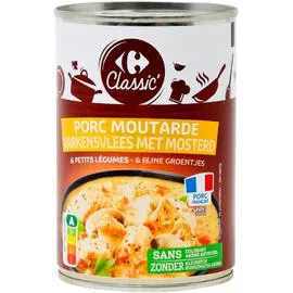 CARREFOUR CLASSIC' Plat cuisiné Porc moutarde 400g
