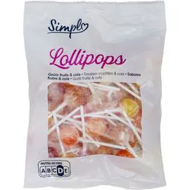 Bonbons sucettes fruits & cola (500g)