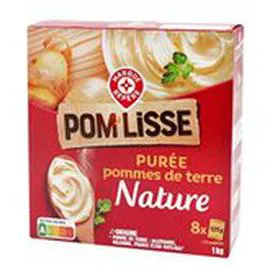 MARQUE REPÈRE, POM'LISSE Purée pomme de terre Nature 8x125g