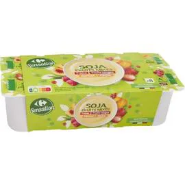 Dessert végétal soja fruits mixés (8x100g)