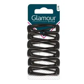 Barrettes Brillant Noir (x12)