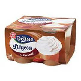 MARQUE REPÈRE, DÉLISSE Dessert Liégeois Caramel 4x100g