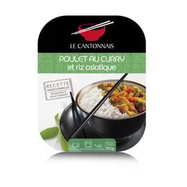 Plat cuisiné poulet au curry et riz parfumé (300g)