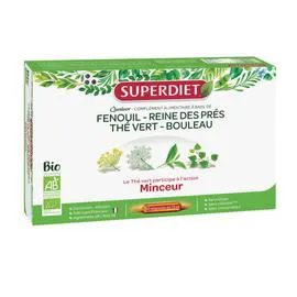 SUPER DIET Quatuor Minceur Thé vert & Bouleau -X20 ampoules 300ml