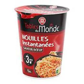 MARQUE REPÈRE, TABLES DU MONDE Nouilles Asiatiques Boeuf cup 61,5g