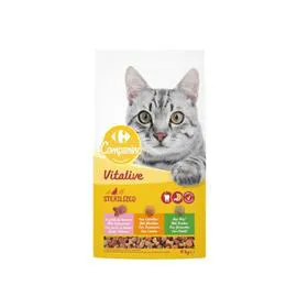 CARREFOUR Croquettes pour chat Stérilisé au saumon, aux carrottes & aux pois 4kg