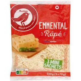 AUCHAN Emmental râpé français 3x70g