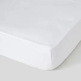MONOPRIX MAISON Drap Housse 140X190Cm, Blanc, Coton Bio l'unité