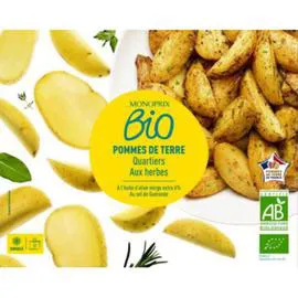 MONOPRIX BIO Quartiers Pomme de terre aux Herbes 450g