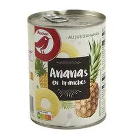 Ananas en tranches au jus (340g)