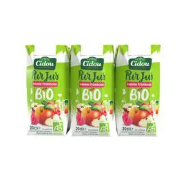 Jus de fruits bio pomme framboise (3x20cl)