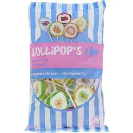 Sucettes Lollipop's saveur fruits (200g)