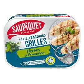 SAUPIQUET Filets de Sardines grillés aux herbes de Provence sans arêtes 70g