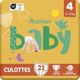 Culotte pour bébé taille 4 (8-15kg) (x22)