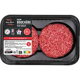 Steaks hachés façon bouchère pur boeuf 15% MG (250g)