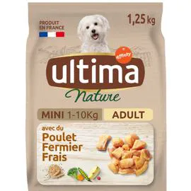 ULTIMA NATURE Croquettes pour chien petits au poulet 1,25kg