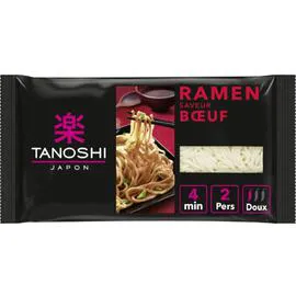 TANOSHI Nouilles japonaises Ramen boeuf 360g