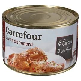 Plat cuisiné confit de canard 4 cuisses (750g)