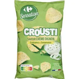 CARREFOUR SENSATION Chips Crousti saveur crème oignon 150g