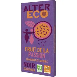 ALTER ECO Chocolat noir fruit de la passion bio 100g