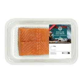 Pavés de saumon avec peau sans arête (2x125g)