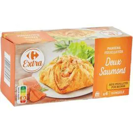 Feuilletés paniers deux saumons (4x100g)