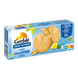 GERBLÉ Biscuits sablé citron yuzu s/sucres 132g