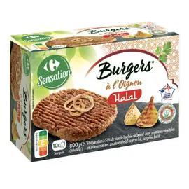 Burgers halal à l'oignon (10x80g)