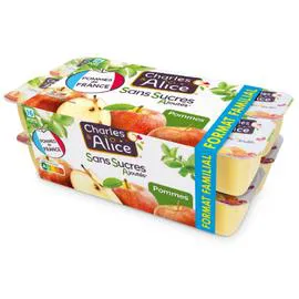 Compotes pomme s/sucres ajoutés (16x100g)