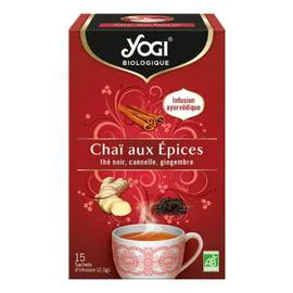 YOGI Thé noir chai aux épices Bio x15
