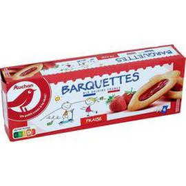 AUCHAN Barquettes à la fraise, sachets fraîcheur 120g