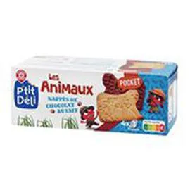 Biscuits animaux Nappés chocolat lait (225g)