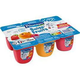 Suiss' Fruits - Fromage frais fraise, abricot, framboise (6x100g)