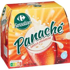 CARREFOUR SENSATION Panaché saveur grenadine 6x25cl