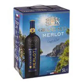  Vin Pays d'Oc rouge Merlot Grand Sud IGP 5l