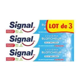 Dentifrice Système Blancheur Eclat Brillance 1 semaine (3x75ml)