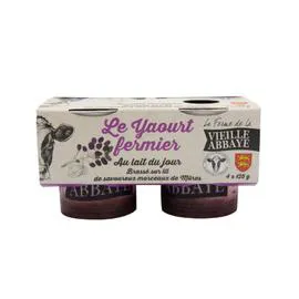 Yaourt brassé fermier sur lit de mûres (4x125g)