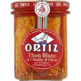 ORTIZ Thon blanc germon à l'huile d'olive au piment d'Espelette 150g