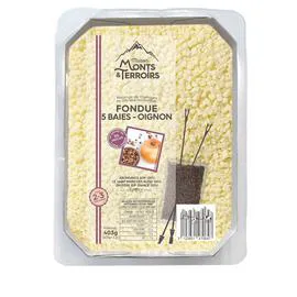 Mélanges de fromages spécial fondue 5 baies oignon (403g)