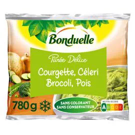 BONDUELLE Purée délice aux courgettes, céleri, brocolis et pois 780g