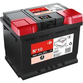 Batterie auto 60Ah - 540A 12 Volts (l'unité)