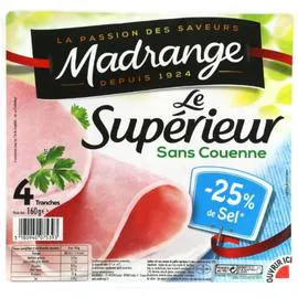 Jambon supérieur sel réduit s/couenne (160g)